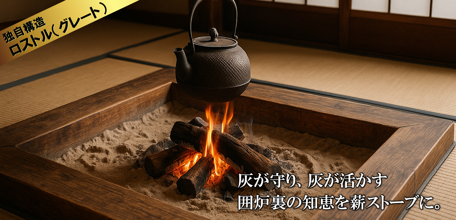持ちの改善 ─ 灰を利用した燃焼安定化